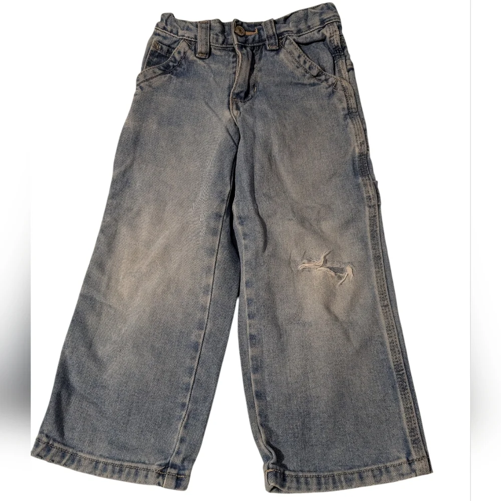 GAP Vintage Y2K Kids Blue‎ Denim Cargo Jeans Size 5